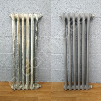 Décapage radiateur en fonte Rennes avant-après