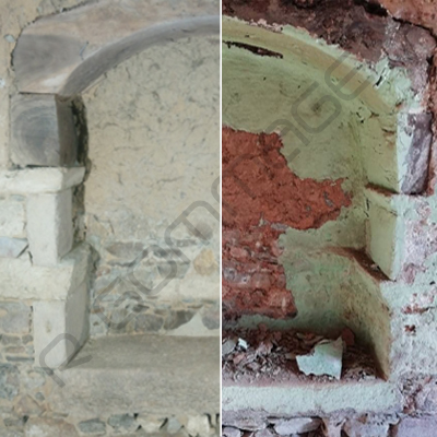 Sablage niche pierres apparentes Rennes avant-après